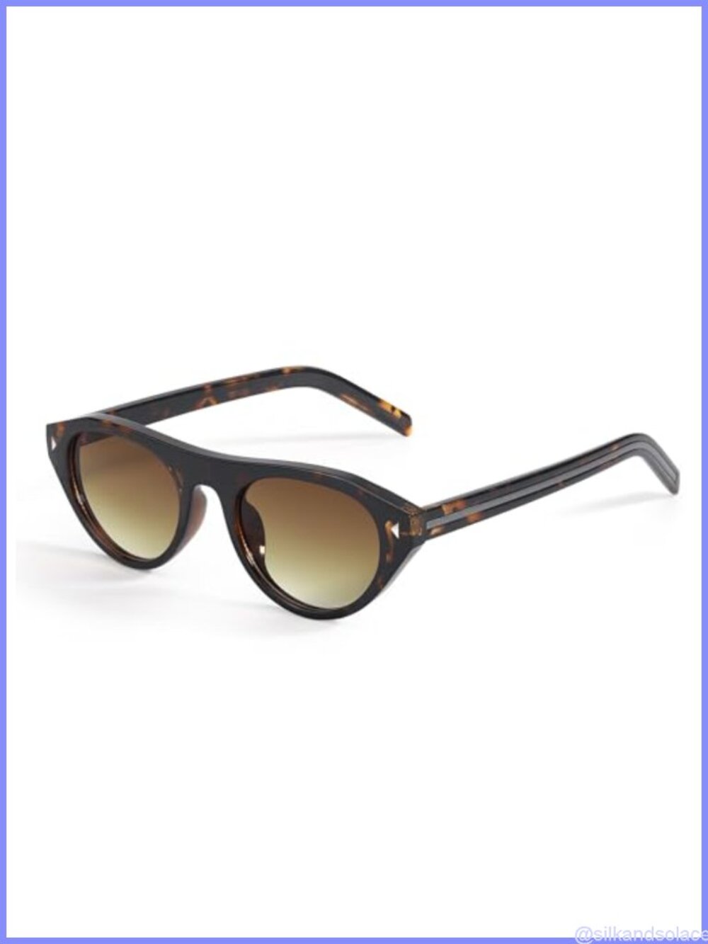Oval Cat Eye Sunglasses UV400 Retro Full Frame Women's Shades